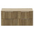 Helix 460 Fluted Autumn Oak 1200mm Wall Mounted 4 Drawer Vanity Unit for Countertop Basins View from Front thumbnail