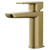 Aero Brushed Brass Mono Basin Mixer Tap Right Hand View thumbnail