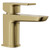 Aero Brushed Brass Mini Mono Basin Mixer Tap Left Hand View thumbnail