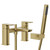 Aero Brushed Brass Bath Shower Mixer Tap with Shower Kit Left Hand View thumbnail