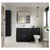 Nuie Athena Charcoal Black 600mm 2 Drawer Vanity Unit with 50mm Profile Basin - ATH033D Roomset