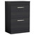 Nuie Athena Charcoal Black 600mm 2 Drawer Vanity Unit with Worktop - ATH033W Main Image
