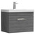 Nuie Athena Anthracite Woodgrain 600mm Wall Hung Single Drawer Vanity Unit with 40mm Profile Basin - ATH039A Main Image