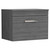 Nuie Athena Anthracite Woodgrain 600mm Wall Hung Single Drawer Vanity Unit with Worktop - ATH039W Main Image