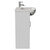 Modena Gloss White 650mm 2 Door Vanity Unit Side View thumbnail