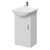 Modena Gloss White 450mm Single Door Vanity Unit Right Hand View thumbnail