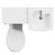 Modena Gloss White 950mm Single Door Vanity Unit Toilet Suite Top View thumbnail