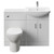 Modena Gloss White 1050mm 2 Door Vanity Unit Toilet Suite View from Front thumbnail