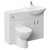 Modena Gloss White 1050mm 2 Door Vanity Unit Toilet Suite Left Hand View thumbnail
