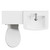 Modena Gloss White 1050mm 2 Door Vanity Unit Toilet Suite Top View thumbnail