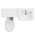Modena Cento Gloss White 1150mm 2 Door Vanity Unit Toilet Suite Top View thumbnail