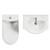 Alexander James Gloss White 550mm 2 Door Vanity Unit and Ideal Toilet Suite Top View thumbnail