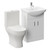 Modena Gloss White 550mm 2 Door Vanity Unit and Jubilee Toilet Suite Left Hand View thumbnail
