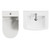Modena Gloss White 550mm 2 Door Vanity Unit and Jubilee Toilet Suite Top View thumbnail