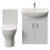 Modena Gloss White 650mm 2 Door Vanity Unit and Jubilee Toilet Suite View from Front thumbnail