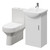 Modena Gloss White 450mm Single Door Vanity Unit and Newbury Open Back Toilet Suite Right Hand View thumbnail