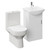 Modena Gloss White 450mm Single Door Vanity Unit and Newbury Open Back Toilet Suite Left Hand View thumbnail