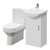 Modena Gloss White 450mm Single Door Vanity Unit and Newbury Closed Back Toilet Suite Right Hand View thumbnail