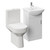Modena Gloss White 450mm Single Door Vanity Unit and Newbury Comfort Back Toilet Suite Left Hand View thumbnail