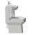 Modena Gloss White 450mm Single Door Vanity Unit and Newbury Comfort Back Toilet Suite Side View thumbnail