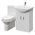 Modena Gloss White 550mm 2 Door Vanity Unit and Newbury Closed Back Toilet Suite Right Hand View thumbnail