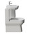 Modena Gloss White 550mm 2 Door Vanity Unit and Newbury Closed Back Toilet Suite Side View thumbnail