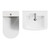 Modena Gloss White 550mm 2 Door Vanity Unit and Newbury Closed Back Toilet Suite Top View thumbnail