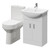 Modena Gloss White 550mm 2 Door Vanity Unit and Newbury Comfort Back Toilet Suite Right Hand View thumbnail