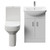 Modena Gloss White 550mm 2 Door Vanity Unit and Newbury Comfort Back Toilet Suite View from Front thumbnail
