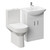 Modena Gloss White 550mm 2 Door Vanity Unit and Newbury Comfort Back Toilet Suite Left Hand View thumbnail