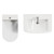 Modena Gloss White 650mm 2 Door Vanity Unit and Newbury Open Back Toilet Suite Top View thumbnail