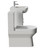 Modena Gloss White 650mm 2 Door Vanity Unit and Newbury Closed Back Toilet Suite Side View thumbnail