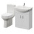 Modena Gloss White 650mm 2 Door Vanity Unit and Newbury Comfort Back Toilet Suite Right Hand View thumbnail