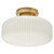 Forum Spa Scala Satin Brass Ribbed Flush Bathroom Light Front View thumbnail