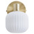 Forum Spa Scala Satin Brass Ribbed Bathroom Wall Light Front View thumbnail