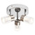 Forum Spa Bizet Chrome 3 Light Adjustable Spot Ceiling Plate Front View Illuminated Cool White thumbnail