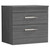 Nuie Athena Anthracite Woodgrain 600mm Wall Hung 2 Drawer Vanity Unit with Worktop - ATH046W Main Image