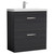 Nuie Athena Charcoal Black 800mm 2 Drawer Vanity Unit with 40mm Profile Basin - ATH054A Main Image