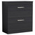 Nuie Athena Charcoal Black 800mm 2 Drawer Vanity Unit with Worktop - ATH054W Main Image