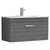 Nuie Athena Anthracite Woodgrain 800mm Wall Hung Single Drawer Vanity Unit with 18mm Profile Basin - ATH060B Main Image