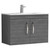 Nuie Athena Anthracite Woodgrain 800mm Wall Hung 2 Door Vanity Unit with 18mm Profile Basin - ATH100B Main Image