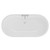 Florence White 1550mm x 745mm Double Ended Freestanding Bath View from Top thumbnail