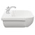 RAK Series 600 520mm Semi Recessed Furniture Basin With 1 Tap Hole - Side View