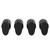 Boone Set of 4 Black Horizontal Radiator Brackets Front View