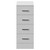 Alexander James Gloss White 300mm x 330mm 4 Drawer Storage Unit Front View