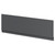 Gloss Grey MDF 1700mm Front Bath Panel with Plinth Right Hand View