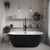 Luxor Black 1650mm x 700mm Double Ended Freestanding Bath Lifestyle thumbnail