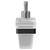 Colore Square Matt Black and Frosted Glass Wall Mounted Liquid Soap Dispenser Front View