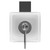Colore Square Matt Black and Frosted Glass Wall Mounted Liquid Soap Dispenser Top Viewed from Above