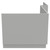 Napoli Gloss Grey Pearl MDF 1700mm L Shaped Front and End Bath Panel Side on View